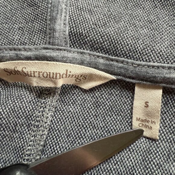 Soft Surroundings Size S Womens Gray Lyra Leopard Print Full Zip Hoodie - Picture 5 of 16